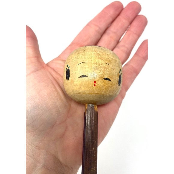 Asian Wood Carved Hand Painted Back Scratcher 14.5” - Picture 7 of 7